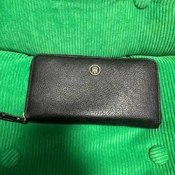TOMMY HILFIGER 가죽 장지갑 블랙