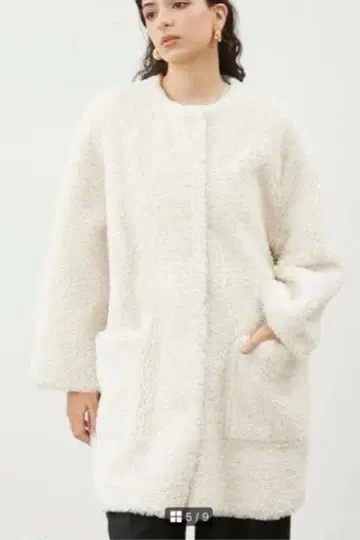 MilaOwen 노카라 셔츠 커브 보아 코트