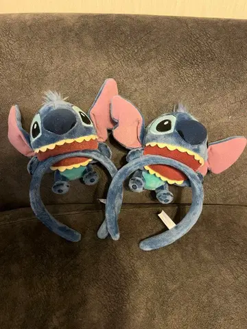 스티치 봉제 인형 머리띠 2개 세트