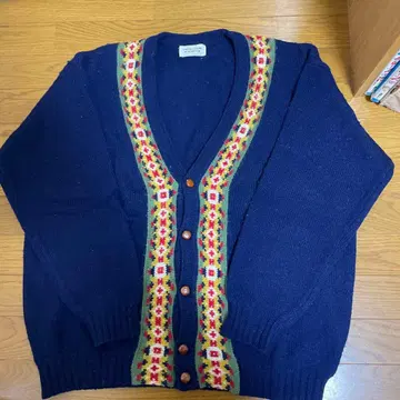 이탈리아제 네이비 버튼 니트 가디건