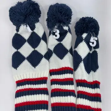 골프 헤드커버 3개 세트 트리코 롤 우드 커버 드라이버 커버