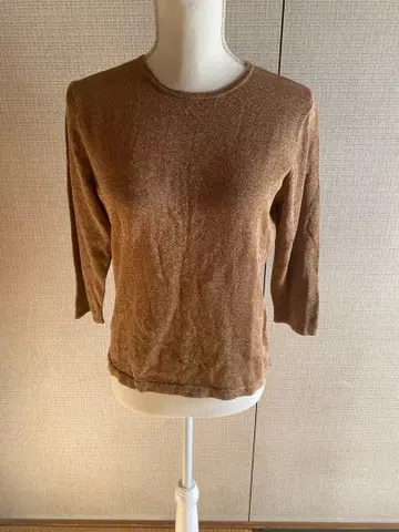 상의 브라운 7부 소매