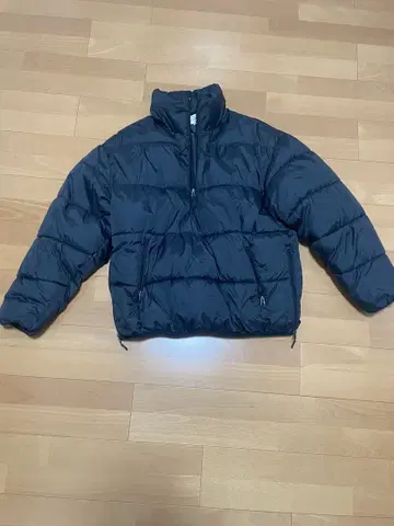 uncord 다운 자켓 하프 지퍼 블랙