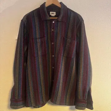 OBEY 스트라이프 패턴 플란넬 셔츠 M 사이즈