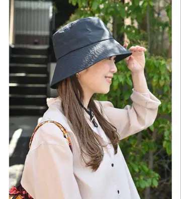 OURHOME 앞뒤로 사용 가능한 2WAY 버킷 햇/블랙/미사용 새상품