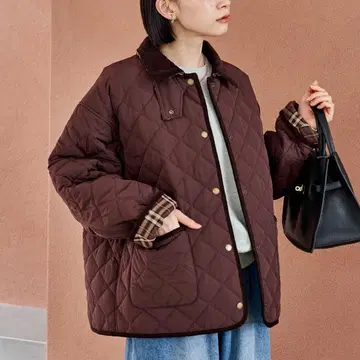 PRIMALOFT 다이아 퀼트 카라 부착 미들 코트