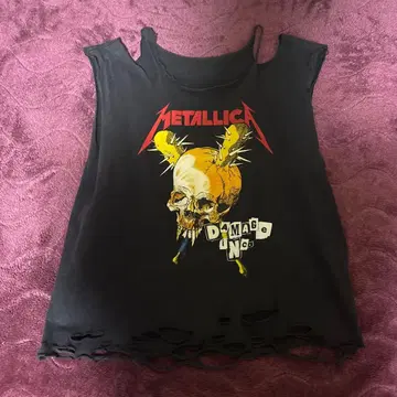 Metallica 데미지 가공 탱크탑