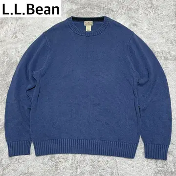 L.L.Bean 코튼 니트 스웨터 00s 중국산 소매 리브 밑단 리브 M