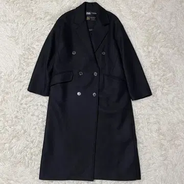 [ 새상품급 ] ZARA 자라 MANTECO 더블 체스터 코트 블랙