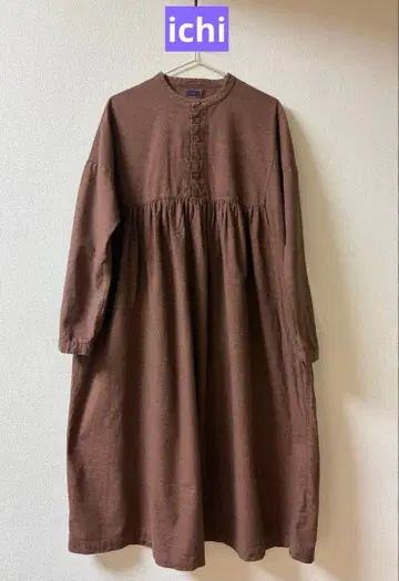 이치 브라운 원피스 긴팔