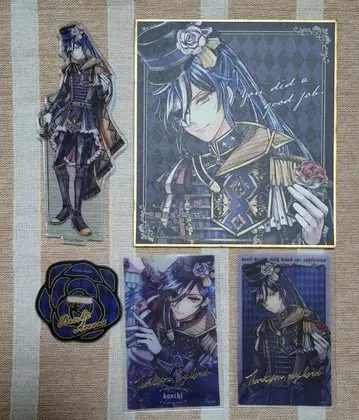 악마 집사와 검은 고양이 아쿠네코전 보스키 아크릴 스탠드 금박 카드 색지