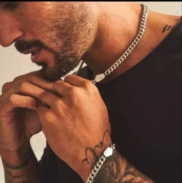 CRAFTED LONDON 실버 체인 목걸이