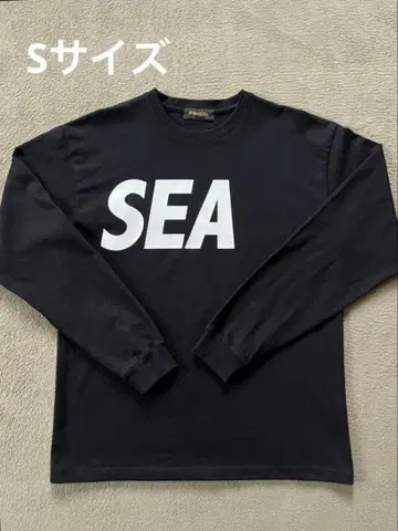 [ 새상품급 ] SEA WIND AND 롱 슬리브 롱T 블랙 S 사이즈