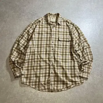 Eddie Bauer 좋은 배색 옴브레 체크 셔츠 섀도우 긴팔