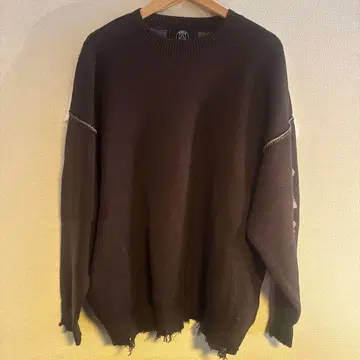 PSG 다크 브라운 니트 스웨터 PARIS