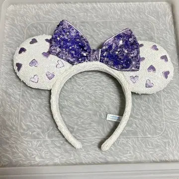 디즈니 하트 무늬 리본 포함 머리띠