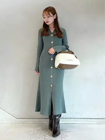 릴리 브라운 LilyBrown 리브 니트 원피스