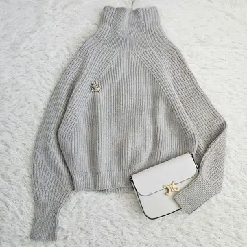 이에나 IENA 숏 기장 립 풀오버 그레이