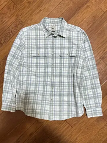 L.L.Bean 긴팔 셔츠 XL 그린 계열 체크 무늬