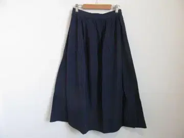 네이비 플레어 롱 스커트