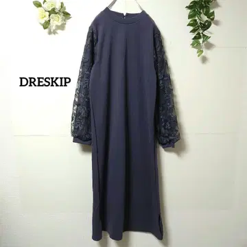드레스킵 레이스 슬리브 롱 원피스 L
