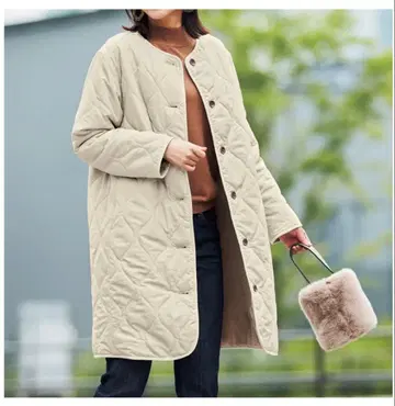 방풍 보아 안감 코트 3L 사이즈 베이지 빅 사이즈
