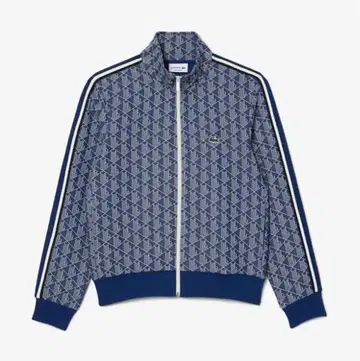 라코스테 모노그램 자카드 트랙 자켓