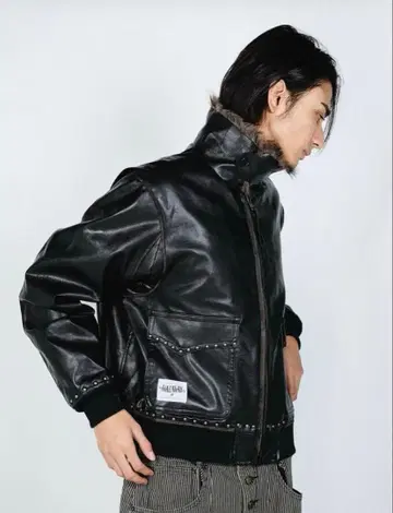 택 포함 새상품 BAD WAY G-1 Studs flight jacket