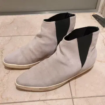 파비오 루스코니 사이드 고어 스니커즈 미드컷 베이지