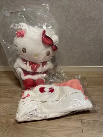 산리오 키티 당첨 복권 봉제 인형 1 라스트 원 후드 부착 케이프