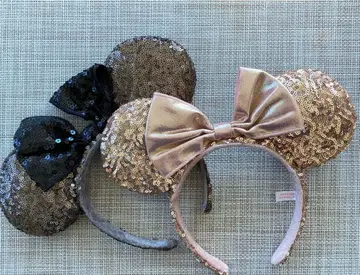 미니 마우스 스팽글 머리띠 2개 세트