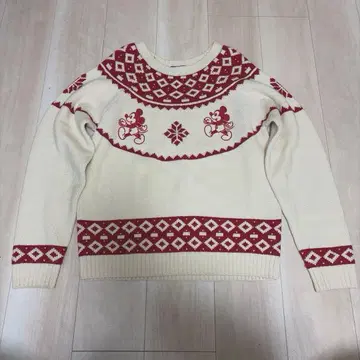 디즈니 리조트 미키 스웨터 빨간색 M