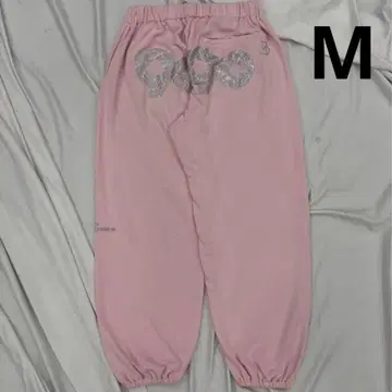 9090girl Logo Glitter Sweat Pants pink M
