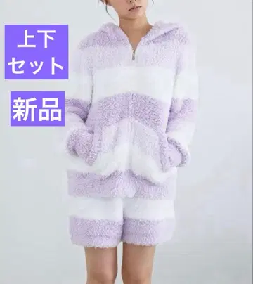 [ 새상품 ] 젤라또피케 젤라또3 보더 후드티 & 숏팬츠 상하의 세트