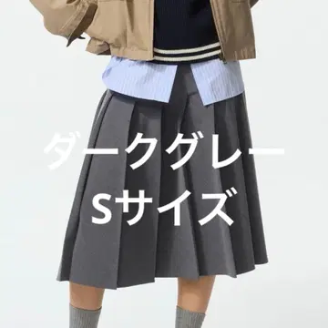 UNIQLO 와이드 플리츠 미디 스커트