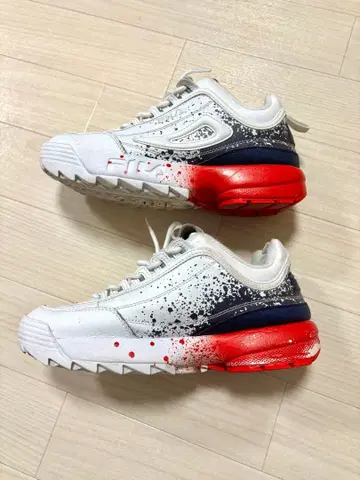 FILA 스플래터 하이컷 스니커즈 26.0