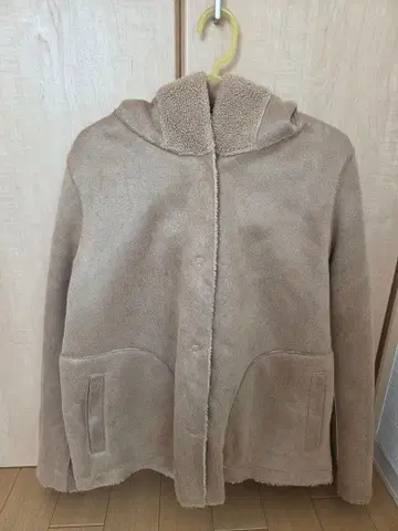 [메틀리제] 야마다야 보아 무스탕 코트 자켓(베이지)