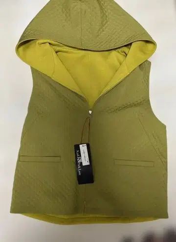 칼 파크 레인 그린 후드 부착 베스트 S