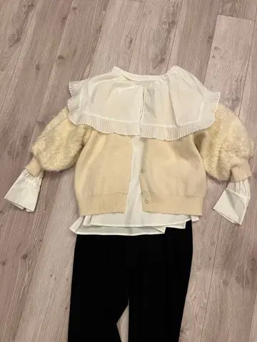 Arpege story 빅 칼라 블라우스 완패