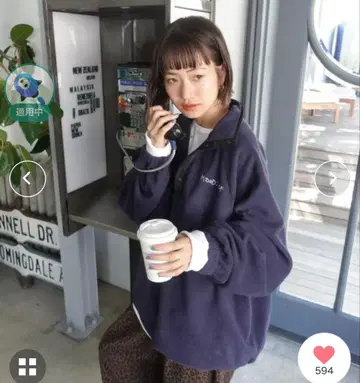 틴 부프 자수 플리스 TOPS