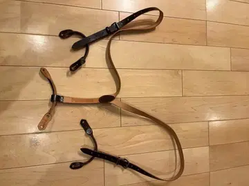 Farmerstyle 가죽 서스펜더 브라운