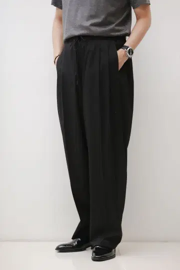 MB 와이드 슬랙스 입문 블랙 S