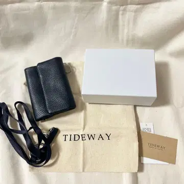 컨디션 최상 [타이도웨이] 3단 폴더형 지갑 / 숄더 지갑 블랙
