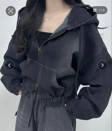 후드 부착 집업 자켓