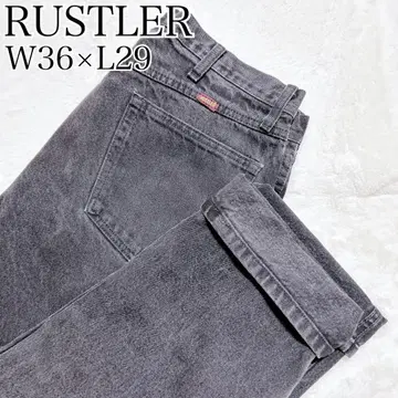 골든 사이즈 RUSTLER 러스터 블랙 데님 후염 W36 블랙