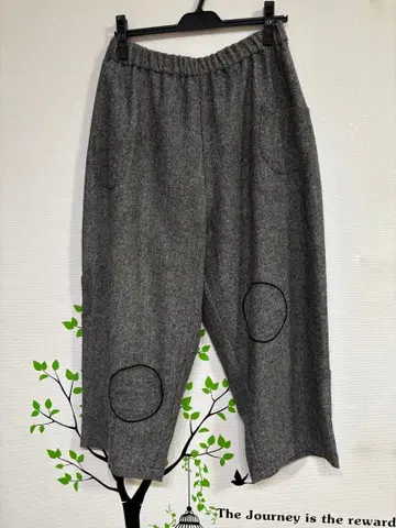 포켓 장식 울 팬츠 새상품