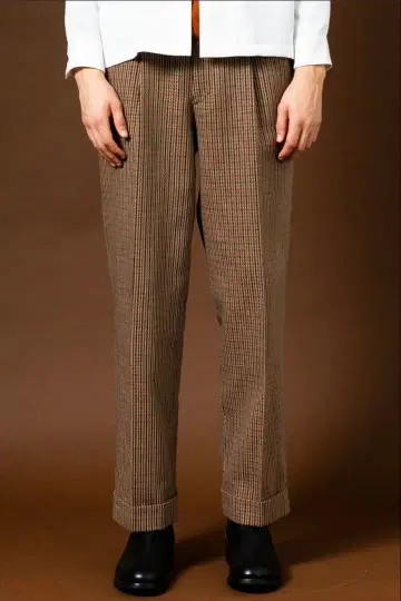 UNITED TOKYO 건클럽 체크 와이드 팬츠