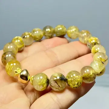 헤마타이트 in 루틸 쿼츠 골드 부품 팔찌