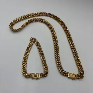 SLEEK 골드 체인 목걸이 팔찌 세트