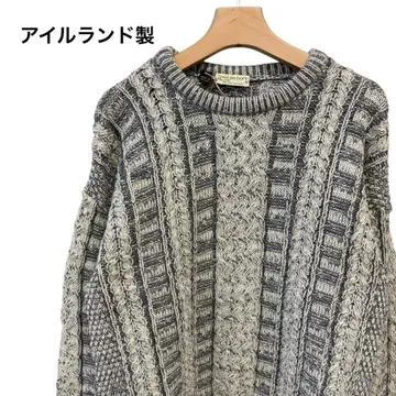 아일랜드 제 CARRAIGDONN 케이블 니트 스웨터 크루넥